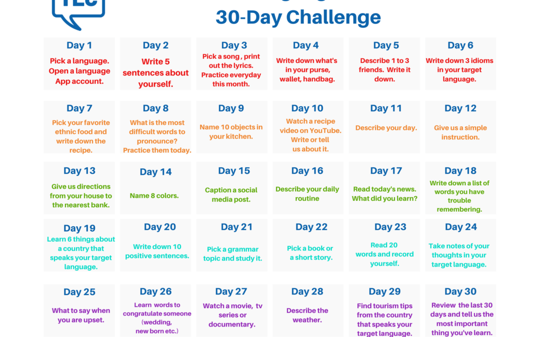 30-day challenge: Improve your language skills while self-isolating!